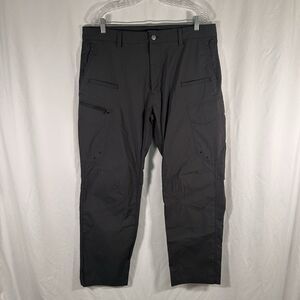 CQR Tactical Pants Men's 38x30 Solid Grey Cargo Zip Pocket Vented Nylon Blend